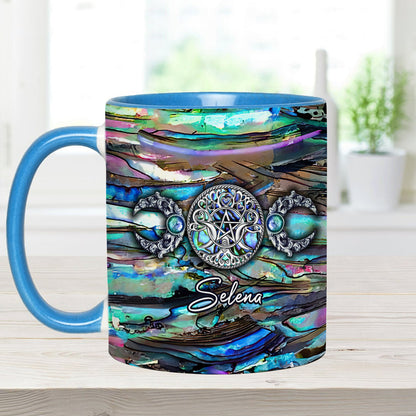 Triple Moon Beautiful Magick - Personalized Witch Accent Mug