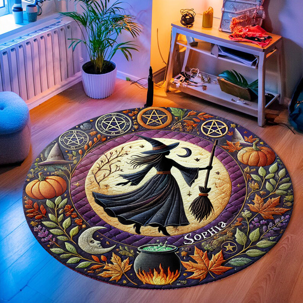 Beautiful Witch - Personalized Witch Round Rug