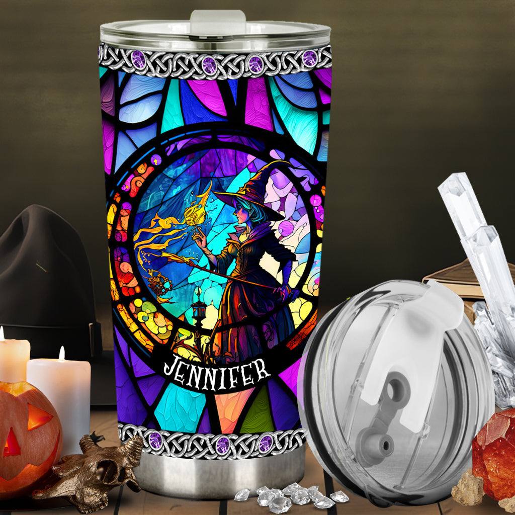 Drinkin The Moon Be Magick - Personalized Witch Tumbler