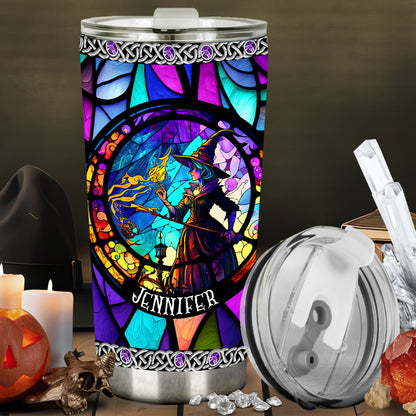 Drinkin The Moon Be Magick - Personalized Witch Tumbler