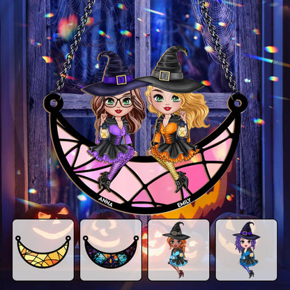 Witches - Personalized Witch 2 Layered Window Hanging Suncatcher