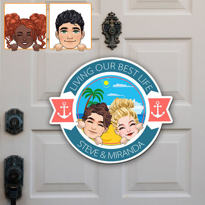 Husband And Wife Cruising Partners For Life - Personalized Cruising Magnet