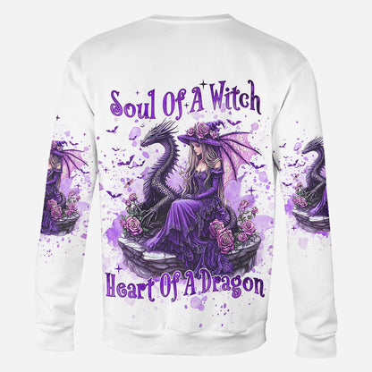 Soul Of A Witch Heart Of A Dragon - Personalized Witch All Over Shirt