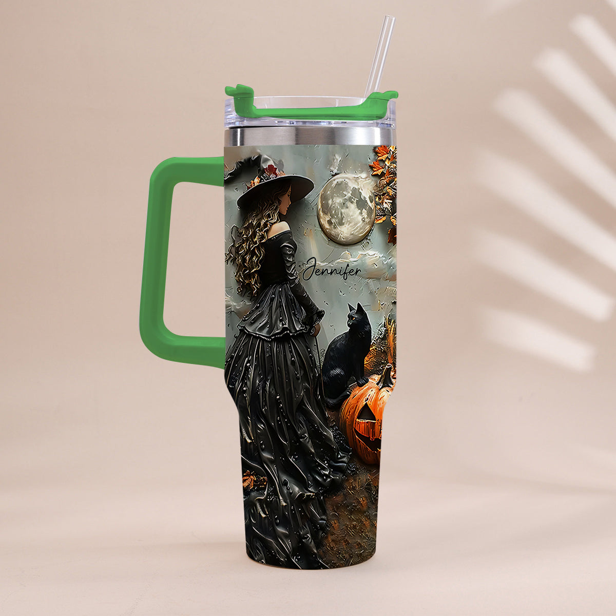 Beautiful Witch - Personalized Witch Tumbler With Handle