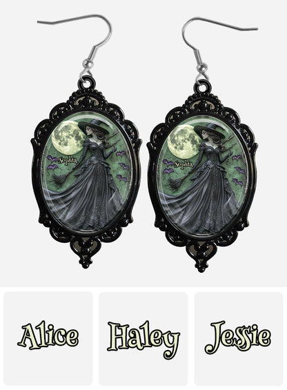 Mysterious Witch - Personalized Witch Transparent Earrings