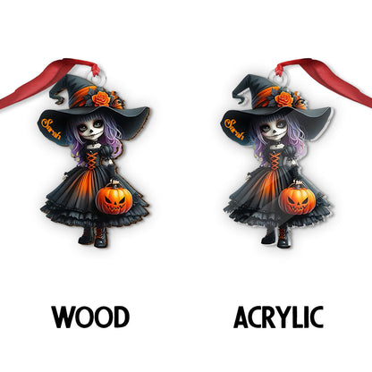 Little Witch - Personalized Witch Custom Shaped Ornament