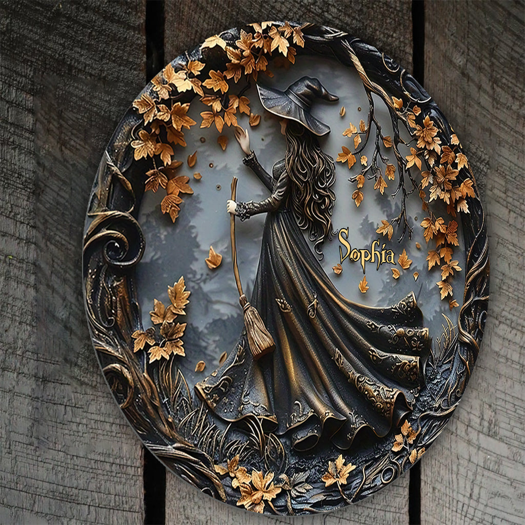 Beautiful Witch - Personalized Witch Cut Metal Sign