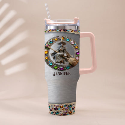 Beautiful Witch - Personalized Witch Tumbler With Handle