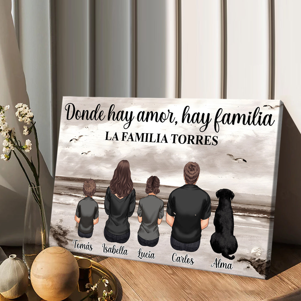 La Familia Para Siempre - Personalized Family Canvas And Poster
