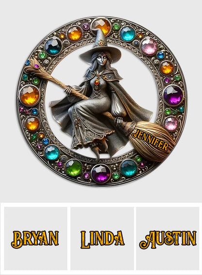 Beautiful Witch - Personalized Witch Cut Metal Sign