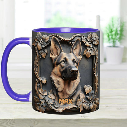 Strong German Shepherd - Personalized Dog Accent Mug