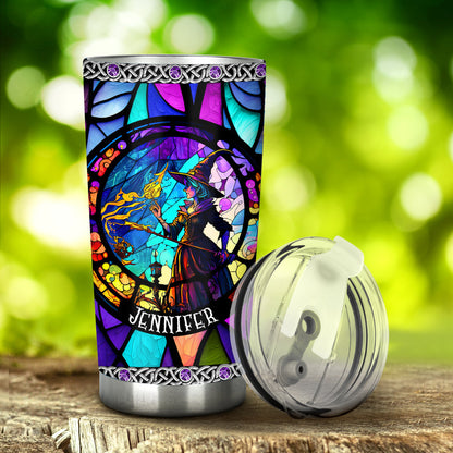 Drinkin The Moon Be Magick - Personalized Witch Tumbler