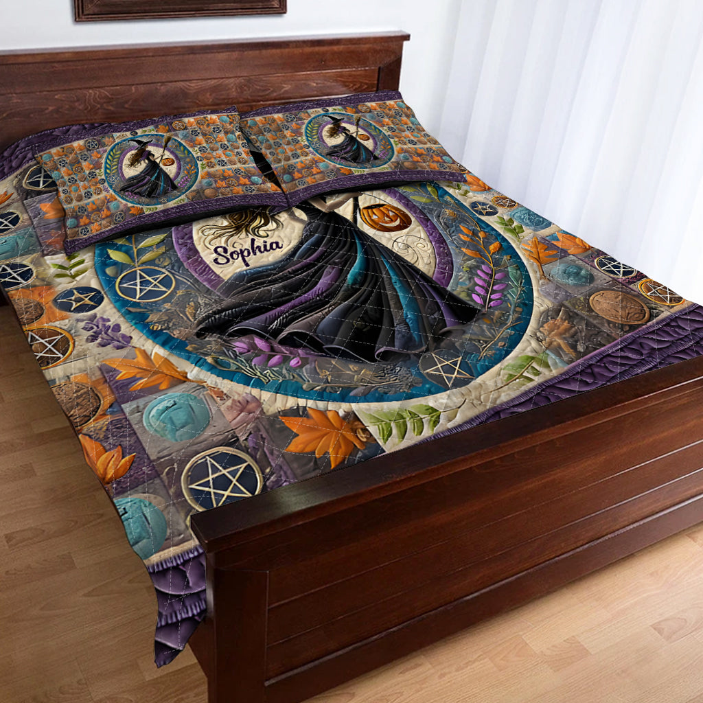Beautiful Witch - Personalized Witch Quilt Set