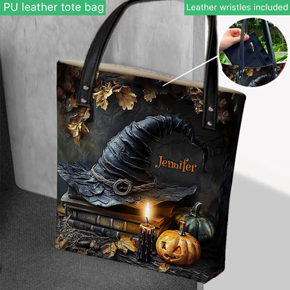 A Witch's Autumn Ritual - Personalized Witch Tote Bag