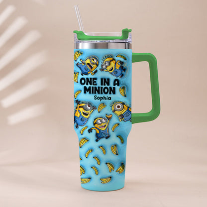 One In A Minion - Personalized Tumbler With Handle