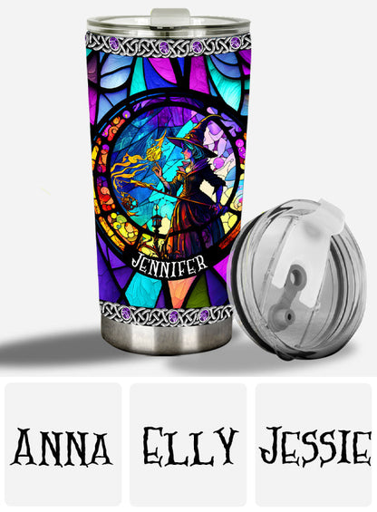 Drinkin The Moon Be Magick - Personalized Witch Tumbler