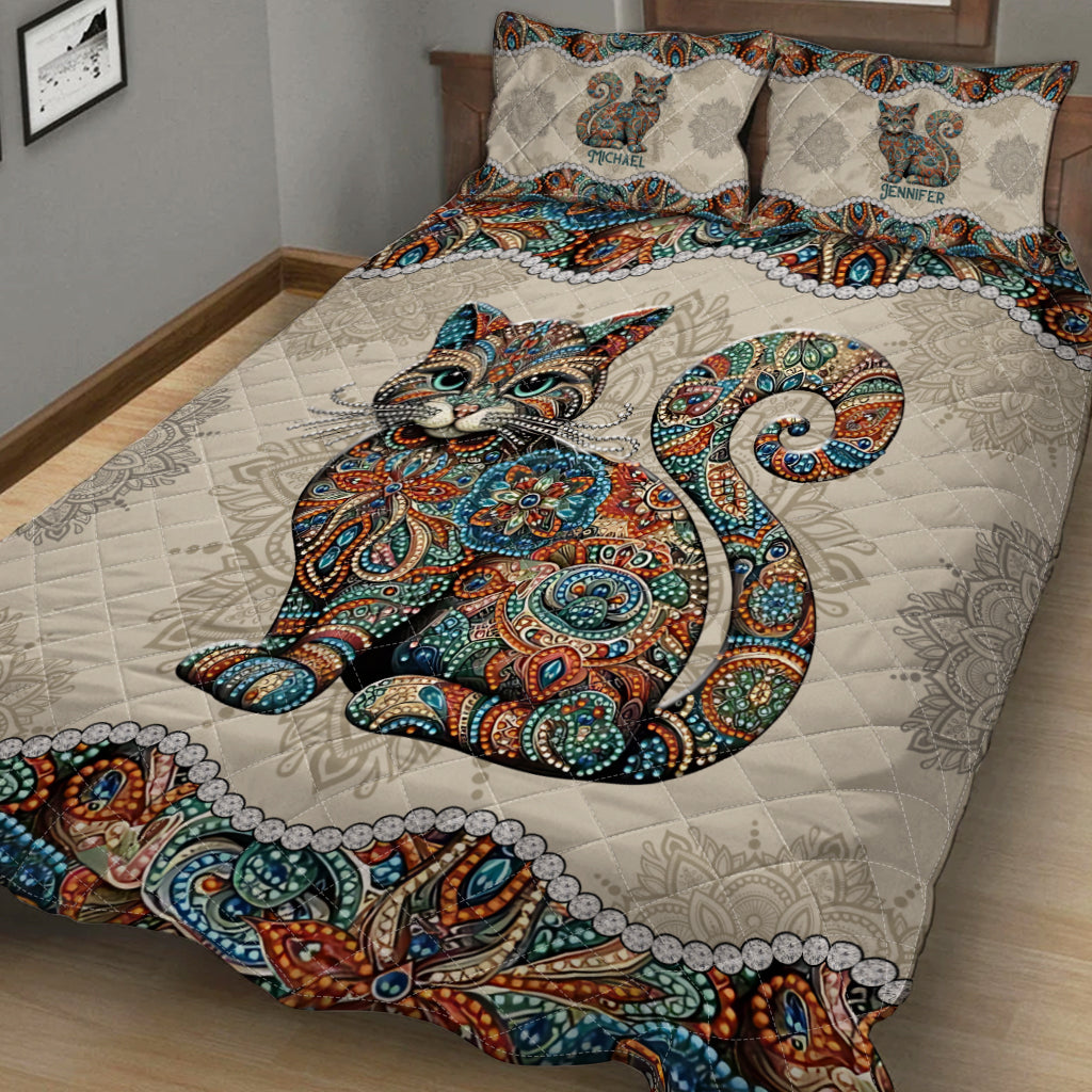 Beautiful Cat - Personalized Cat Quilt Set