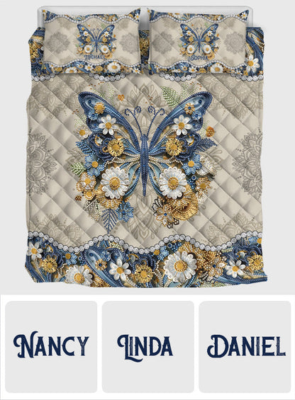 Beautiful Butterfly - Personalized Butterfly Quilt Set