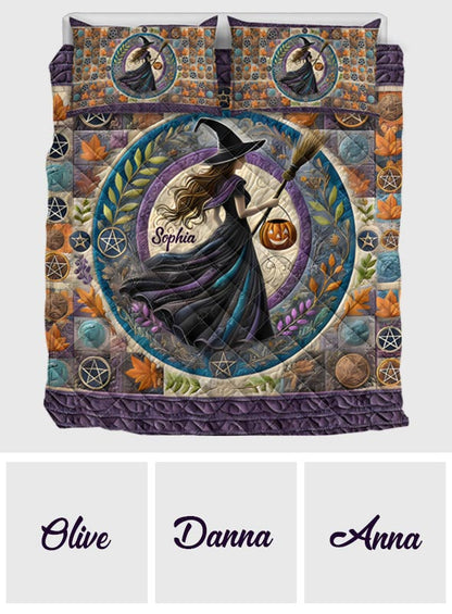 Beautiful Witch - Personalized Witch Quilt Set