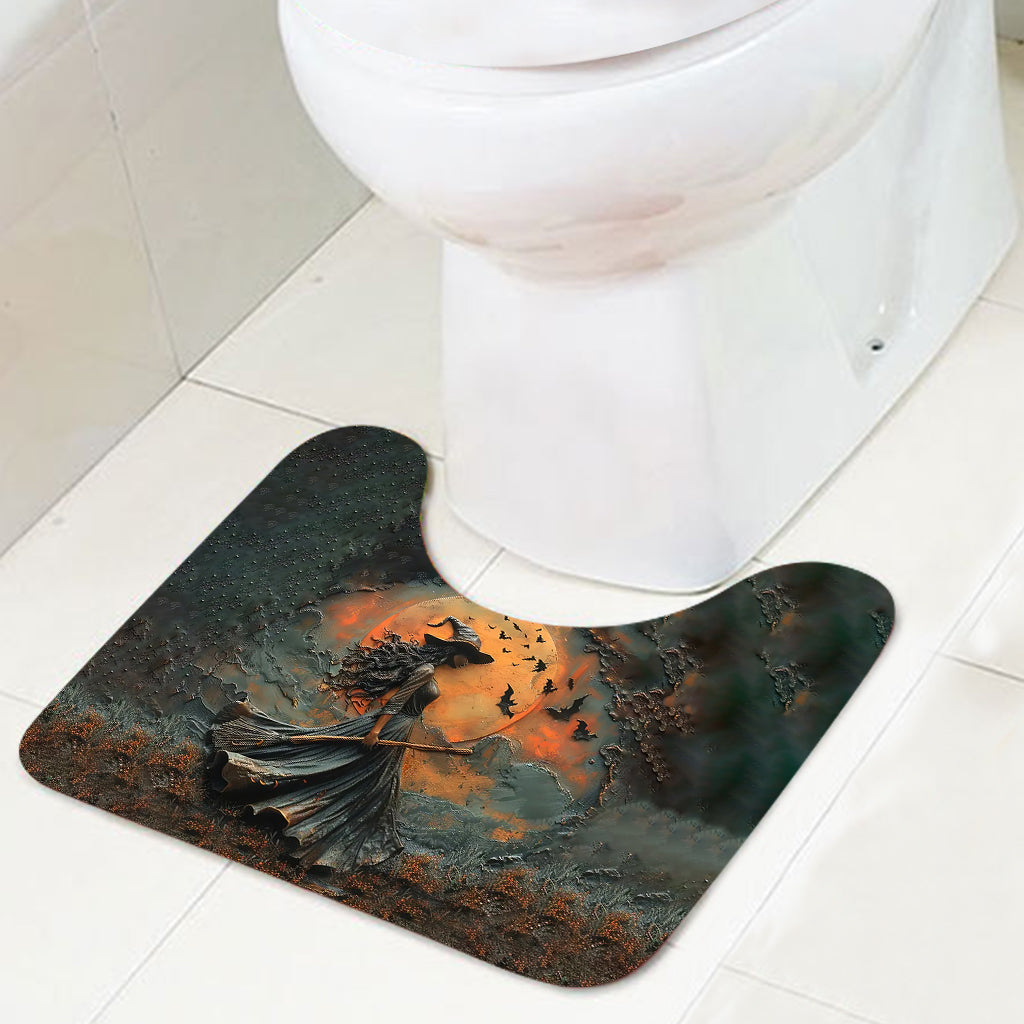 Beautiful Witch Witch Bathroom Curtain & Mats Set
