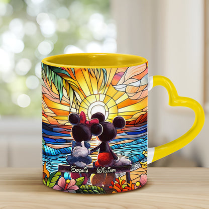 You And Me We Got This - Personalized Mouse Heart Handle Mug