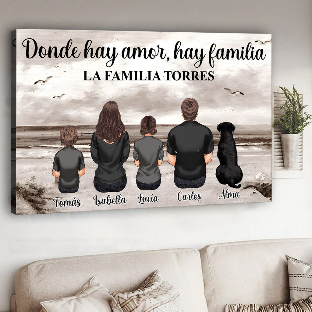 La Familia Para Siempre - Personalized Family Canvas And Poster