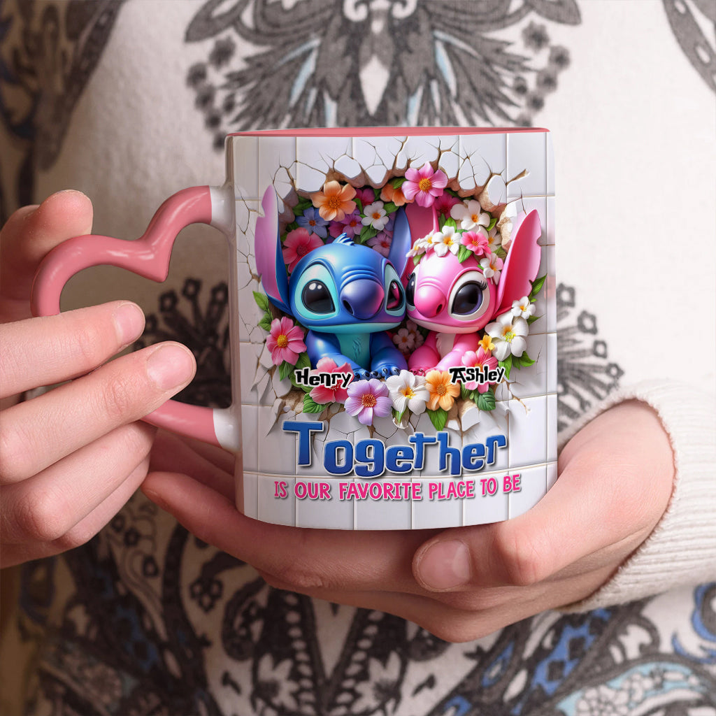 Love Ohana Forever - Personalized Ohana Heart Handle Mug