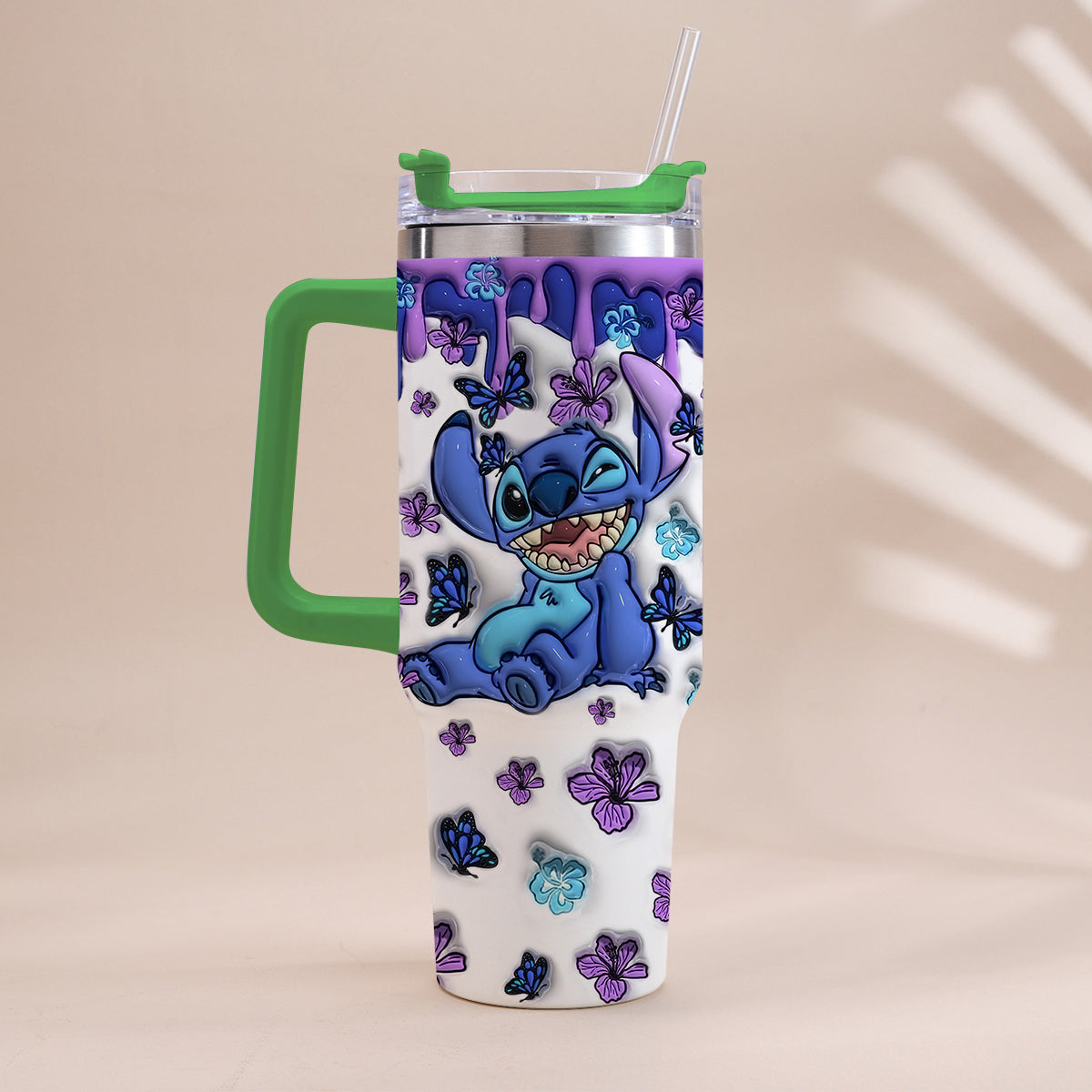 Purple Ohana - Personalized Ohana Tumbler With Handle