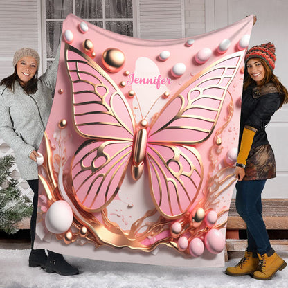 Love Butterflies - Personalized Butterfly Blanket