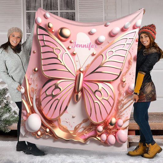 Love Butterflies - Personalized Butterfly Blanket