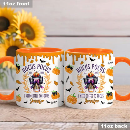 I Need Coffee - Personalized Witch Accent Mug