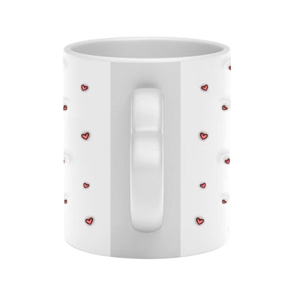 I Liked You I'm Keeping You - Personalized Couple Heart Handle Mug