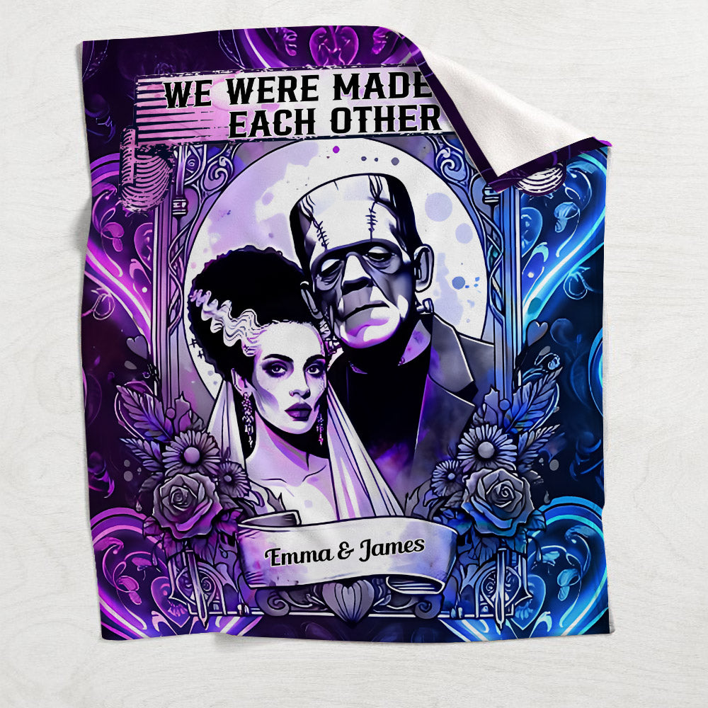 The Green Monster And Bride, We Were Made For Each Other - Personalized Couple Blanket