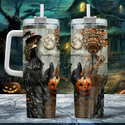 Beautiful Witch - Personalized Witch Tumbler With Handle