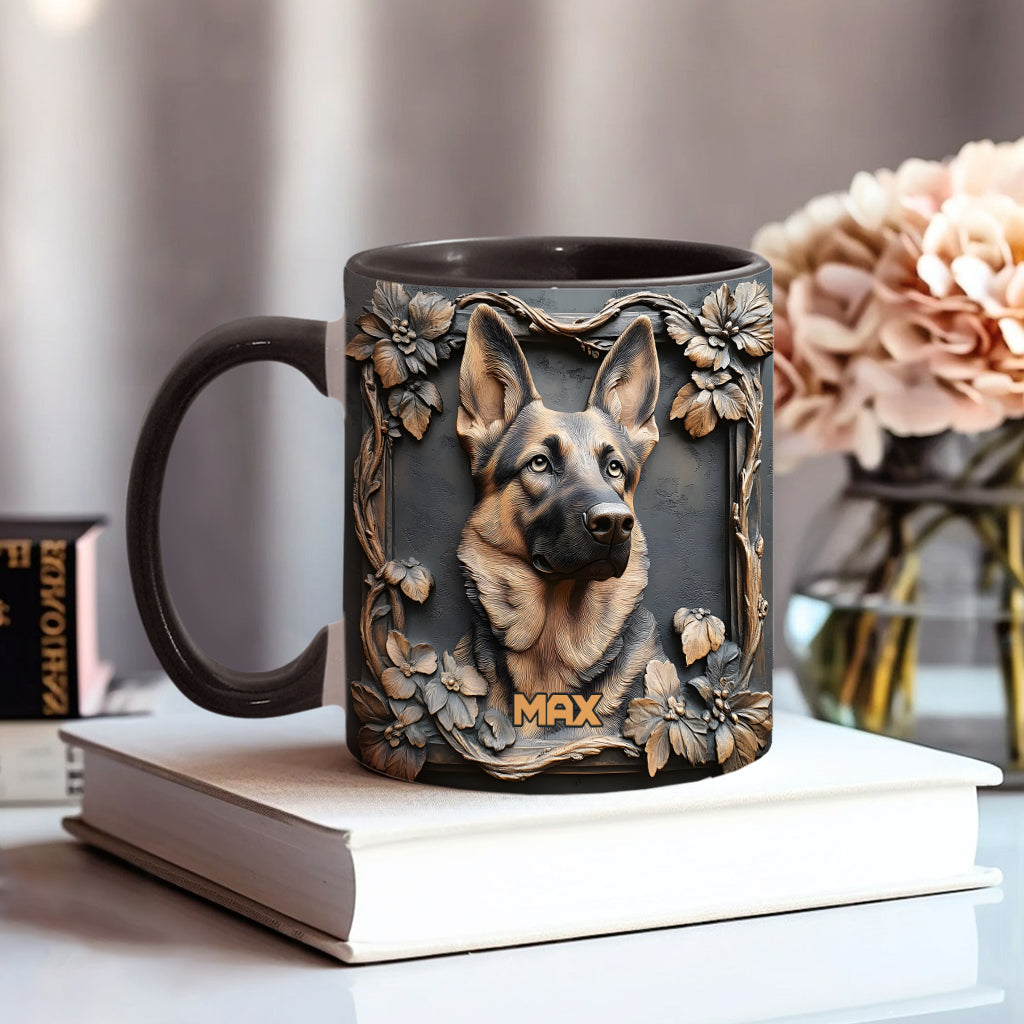 Strong German Shepherd - Personalized Dog Accent Mug