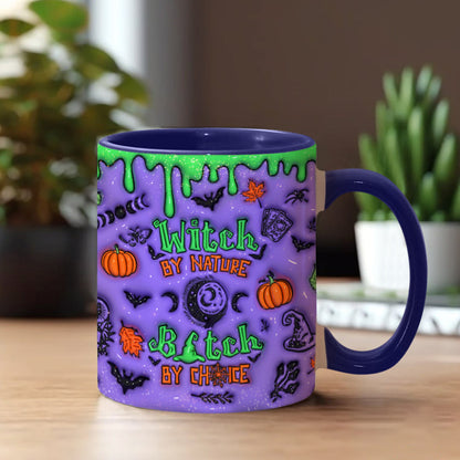 Witch By Nature Bitch By Choice - Personalized Witch Accent Mug