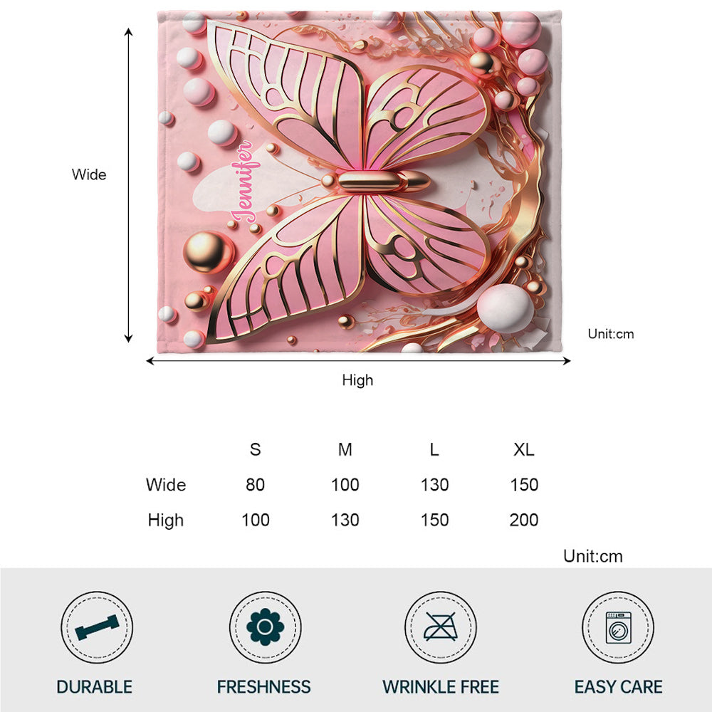 Love Butterflies - Personalized Butterfly Blanket