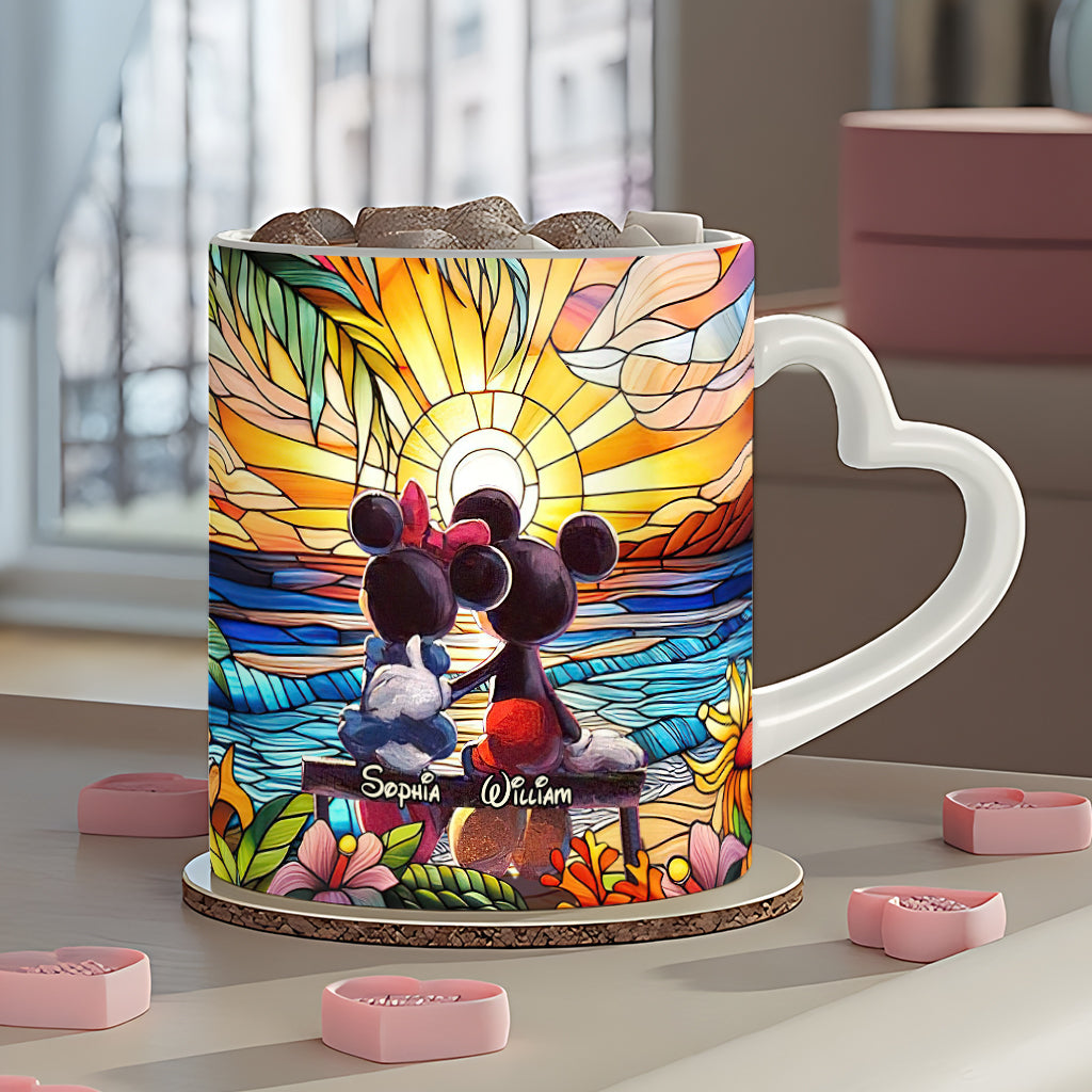 You And Me We Got This - Personalized Mouse Heart Handle Mug