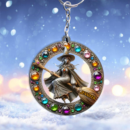 Beautiful Witch - Personalized Witch Keychain