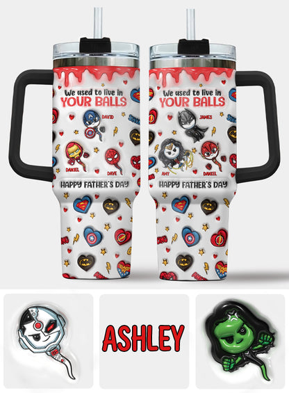 Happy Father's Day - Personalized Marvelous Universe Tumbler With Handle