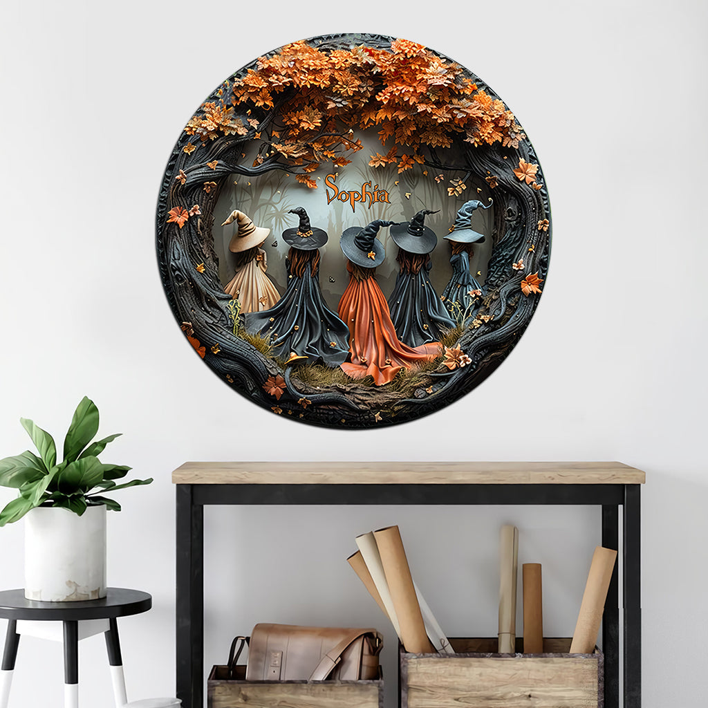 Beautiful Witches - Personalized Witch Round Metal Sign