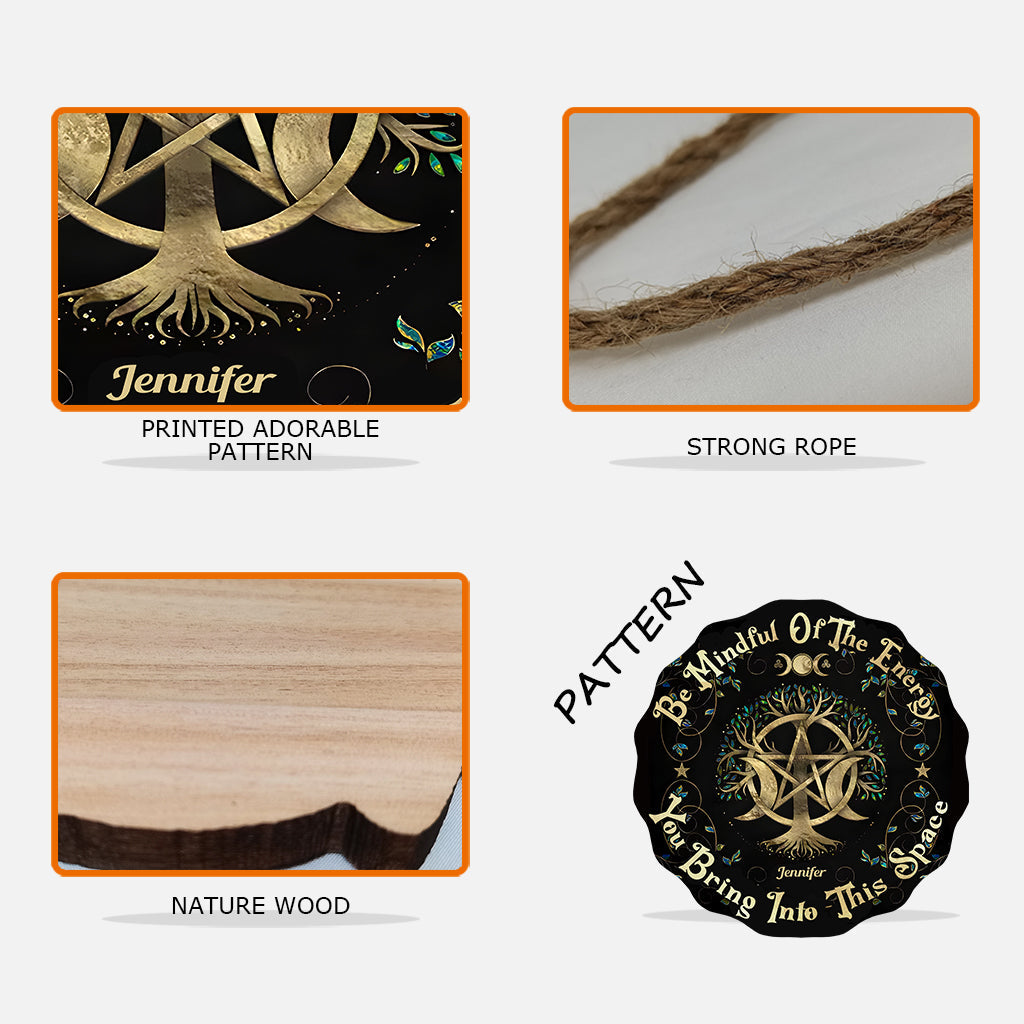 Please Be Mindful - Personalized Witch Custom Shaped Wood Sign