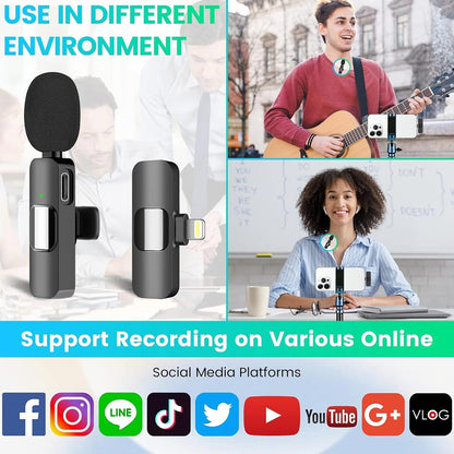Wireless Microphone for iPhone iPad - Wireless Microphone for iPhone iPad
