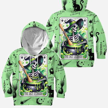 The Shit Stirrer - Personalized Witch All Over Shirt