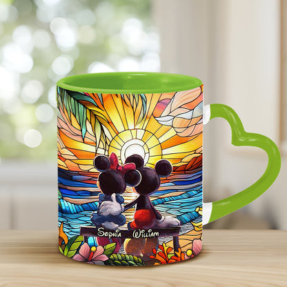 You And Me We Got This - Personalized Mouse Heart Handle Mug