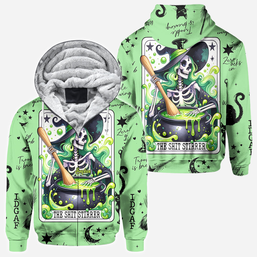 The Shit Stirrer - Personalized Witch All Over Shirt