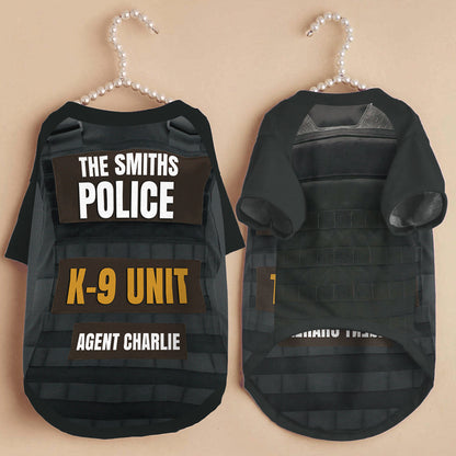 Police Officer K9 Unit Prisoner - Personalized Dog Pet Shirt