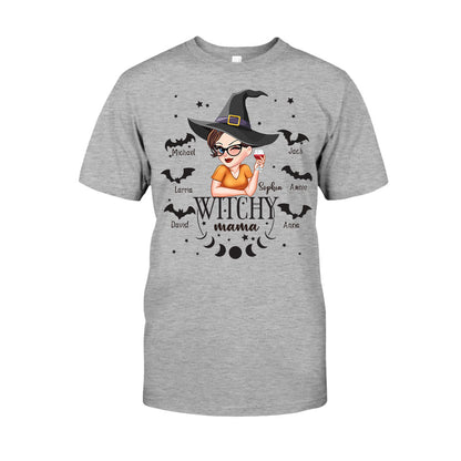 Witchy Mama Grandma - Personalized Witch T-shirt And Hoodie