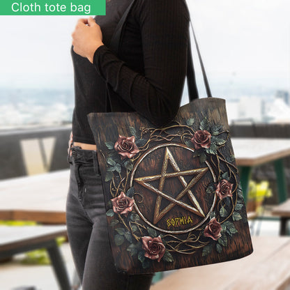 Beautiful Pentagram - Personalized Witch Tote Bag