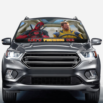 Let's Fucking Go - The Psychopath Car Sunshade
